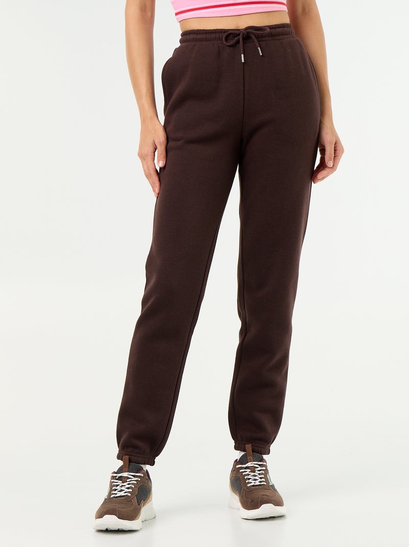 Sportieve joggingbroek met normale taille Bruin - Kiabi
