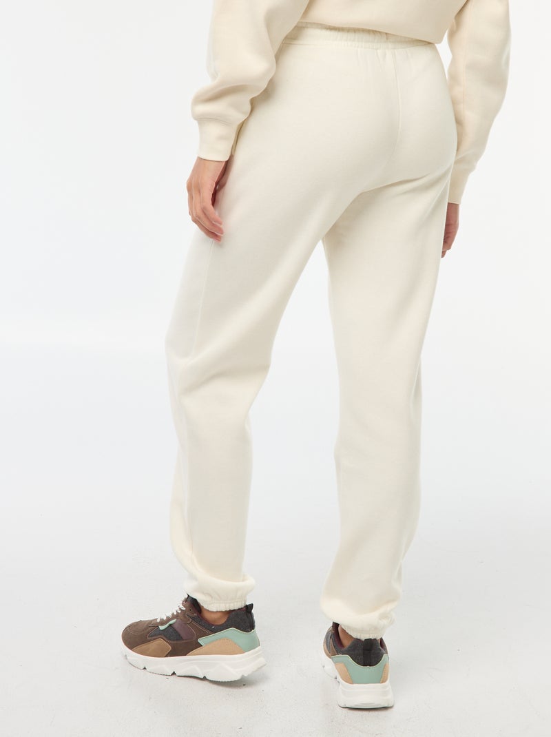 Sportieve joggingbroek met normale taille Wit - Kiabi
