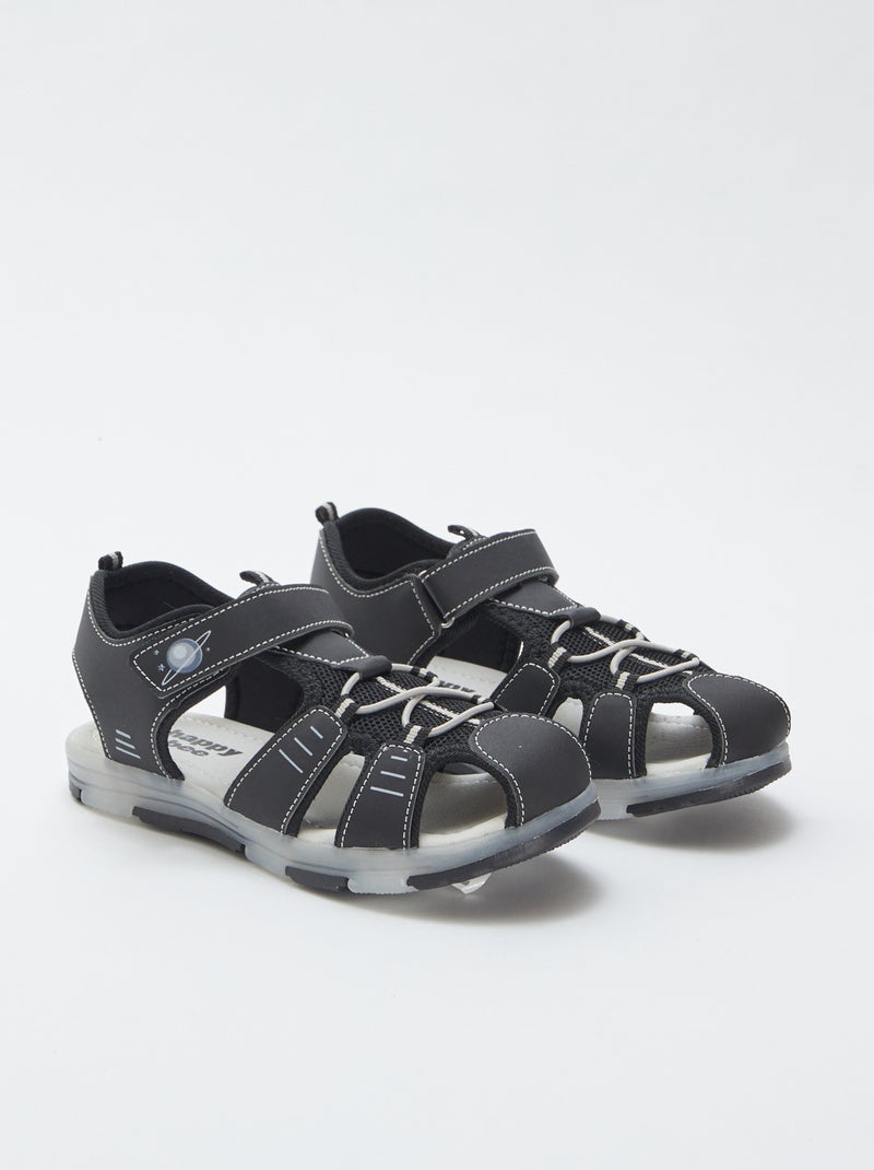 Sportieve open sandalen ZWART - Kiabi