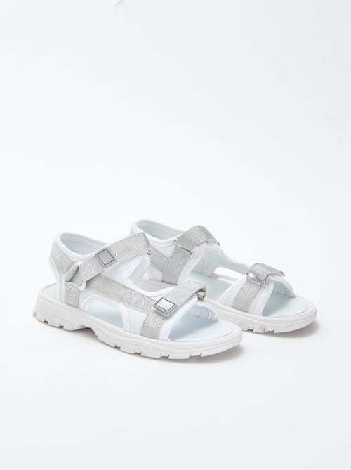 Sportieve sandalen met glitterbandjes - Kiabi