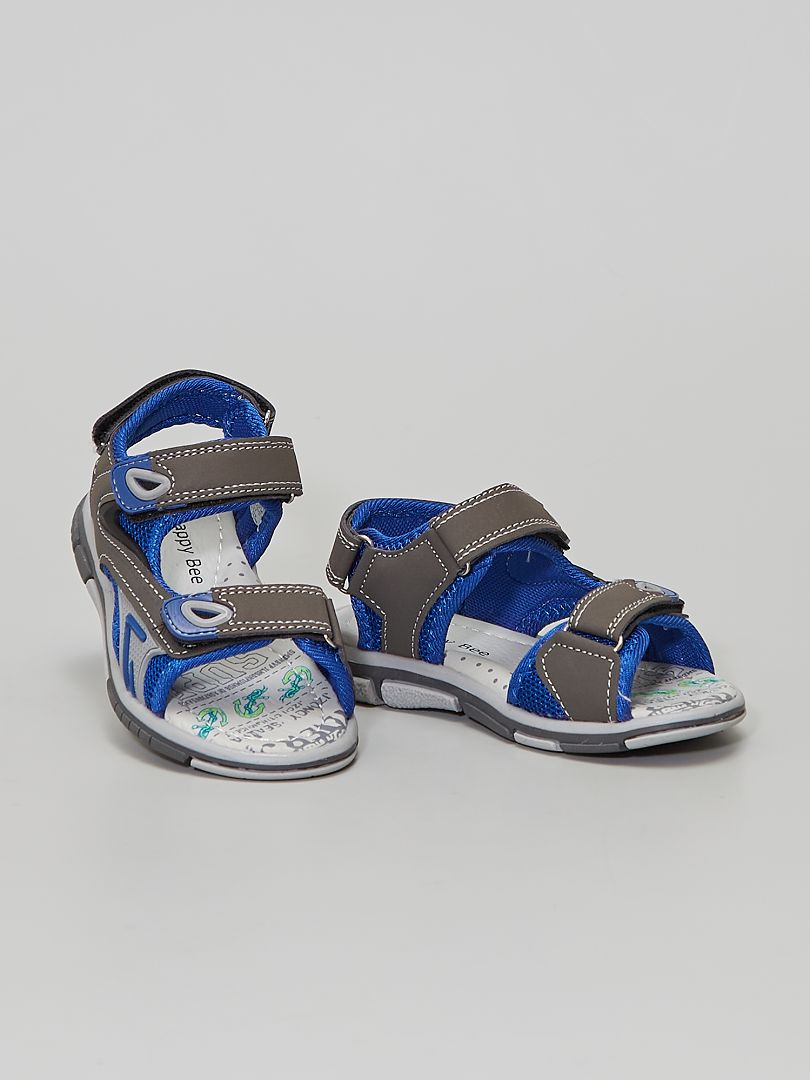 Sportieve sandalen van mesh donkergrijs - Kiabi