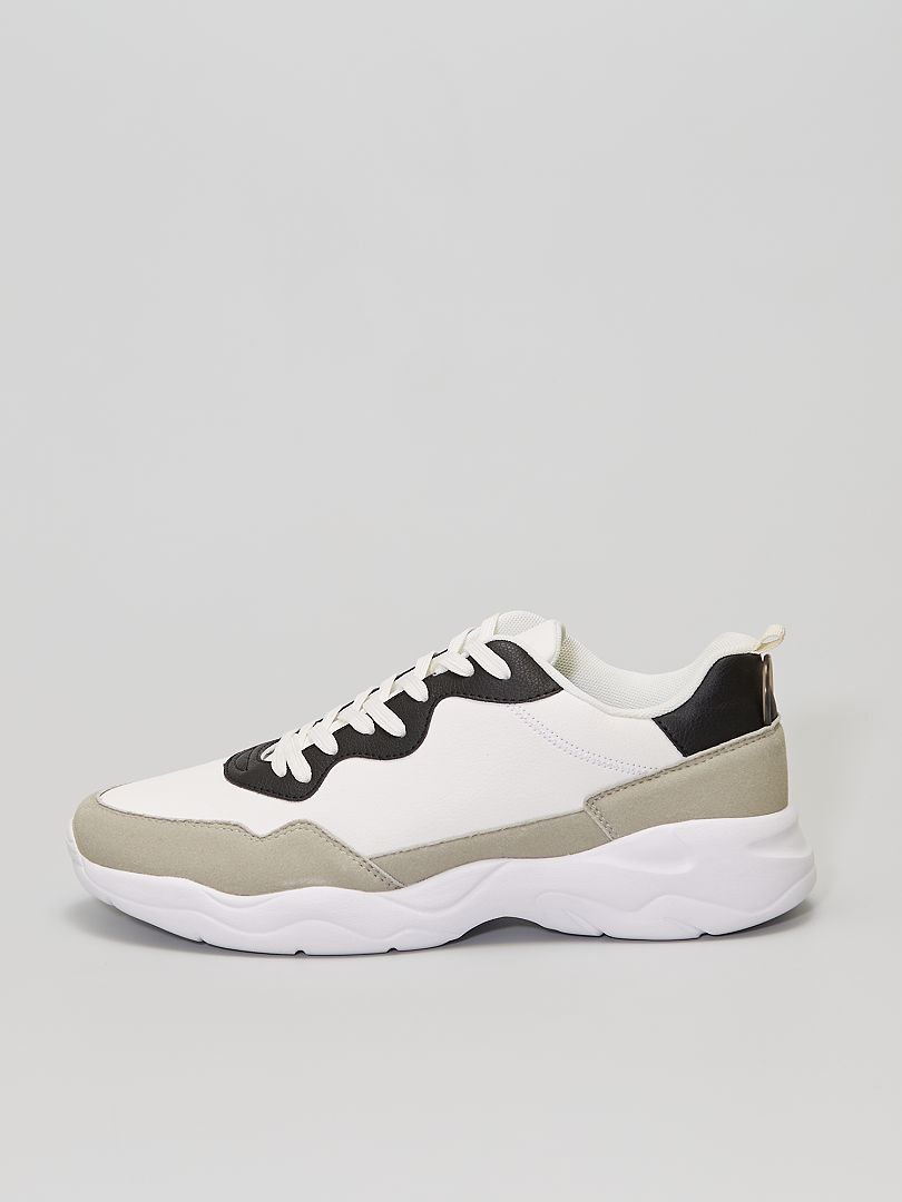 Sportieve sneakers met profielzool - grijs - Kiabi - 15.00€