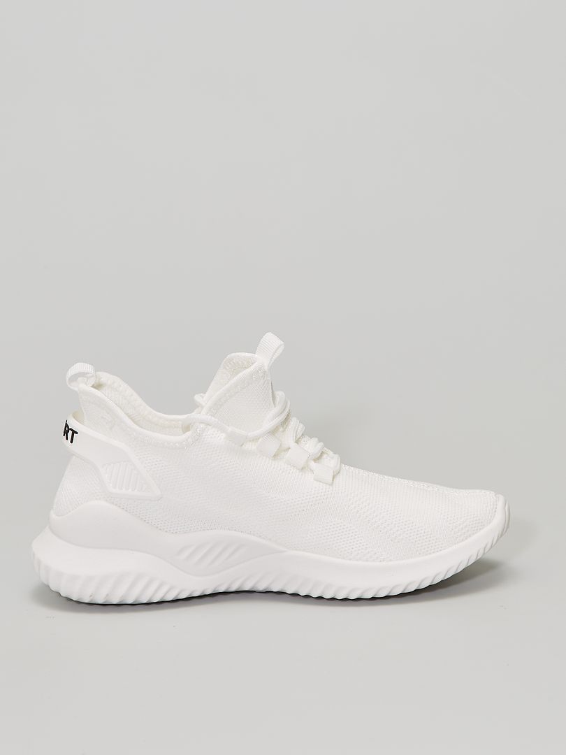 Witte stoffen online sneakers