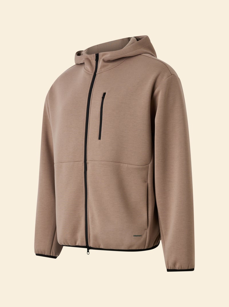 Sportieve sweater met rits (ekstract) Biege - Kiabi