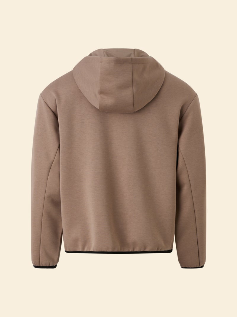 Sportieve sweater met rits (ekstract) Biege - Kiabi