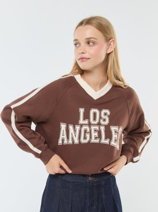 Sportieve sweater van joggingstof