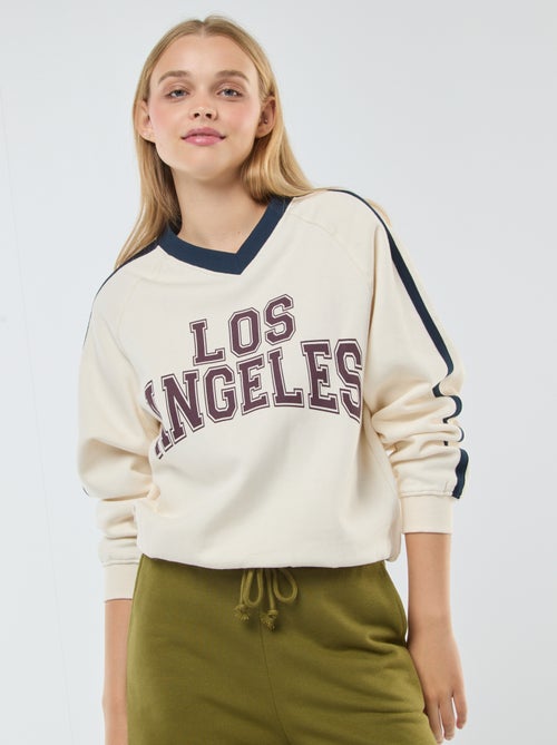 Sportieve sweater van joggingstof - Kiabi