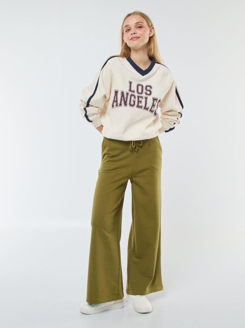 Sportieve sweater van joggingstof Wit - Kiabi