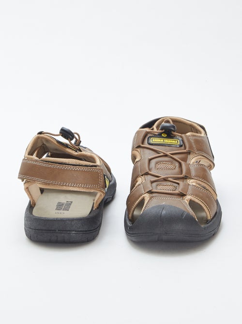 Sportieve, verstelbare sandalen met klittenband en elastiek - Kiabi