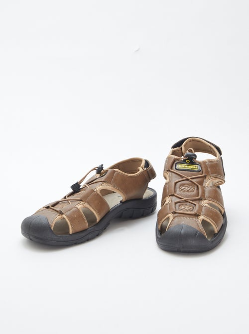 Sportieve, verstelbare sandalen met klittenband en elastiek - Kiabi