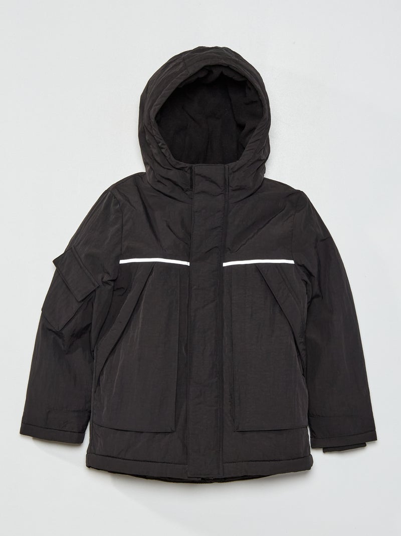 Sportjas met capuchon zwart - Kiabi