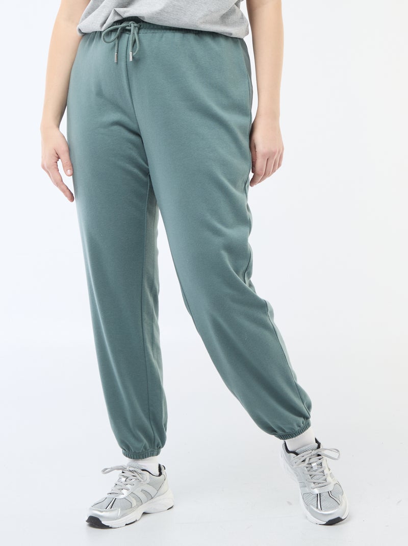 Sportjoggingbroek van french terry Groen - Kiabi