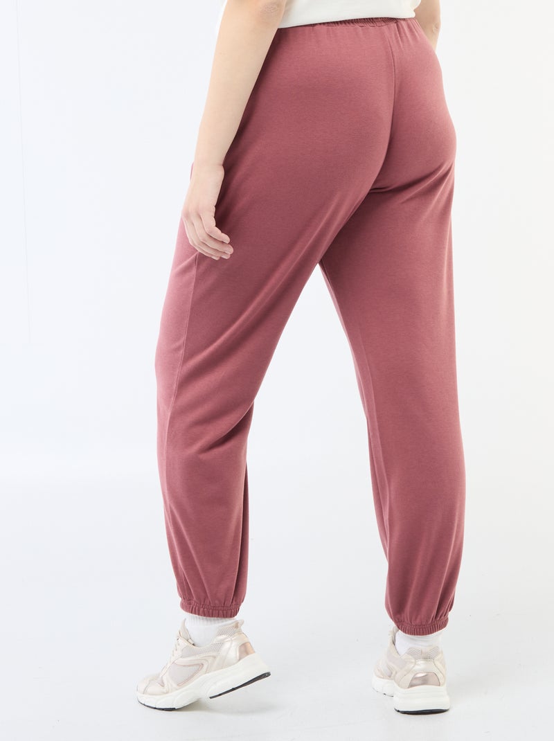 Sportjoggingbroek van french terry Rood - Kiabi