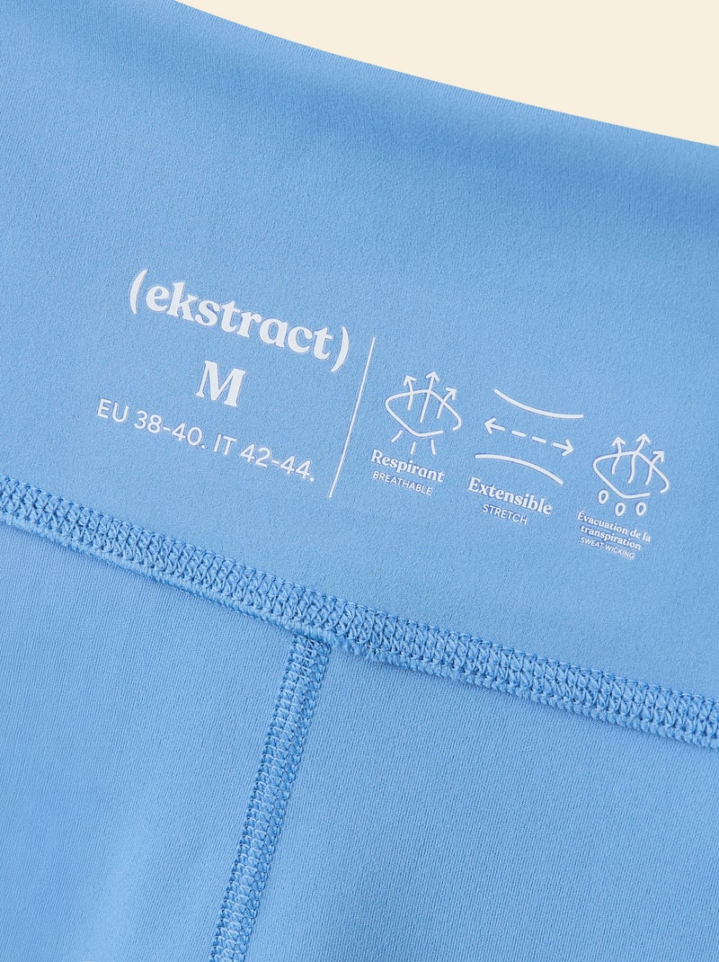 Sportlegging met gedraaide taille - (ekstract) Blauw - Kiabi