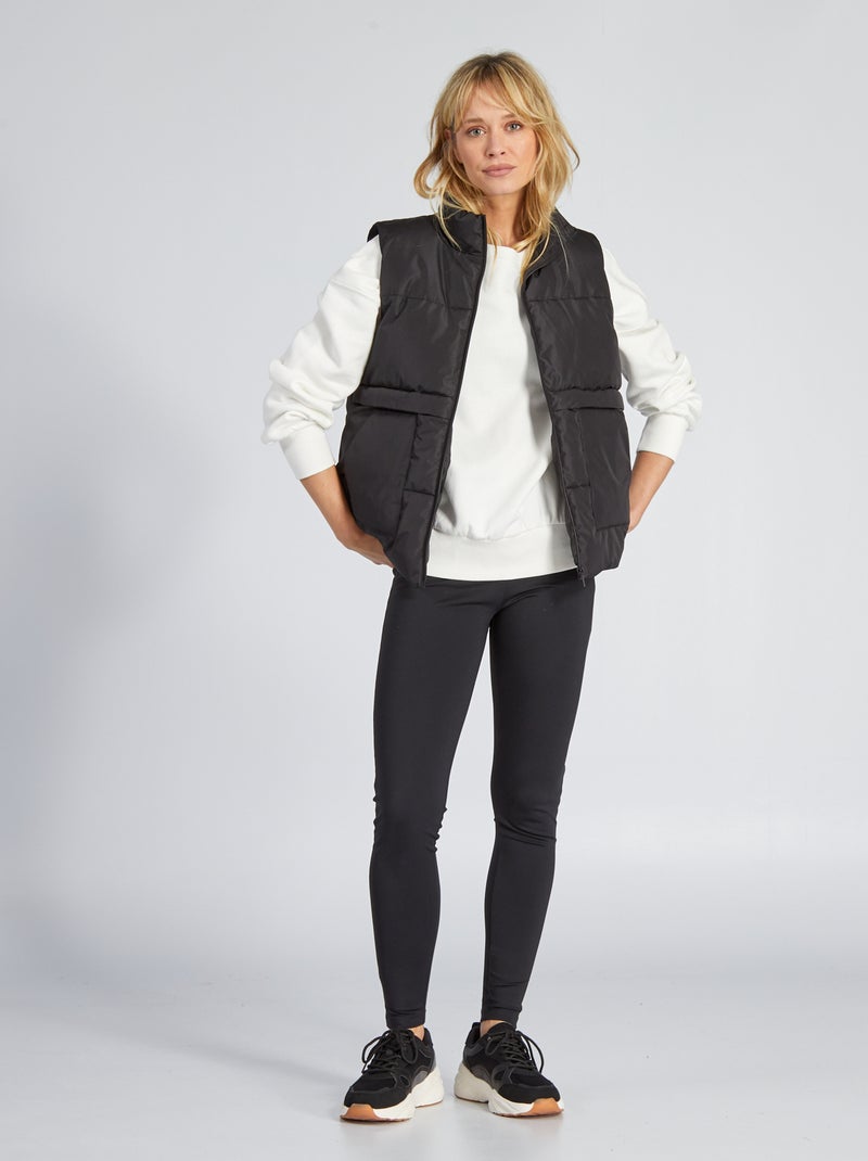 Sportlegging met hoge taille zwart - Kiabi
