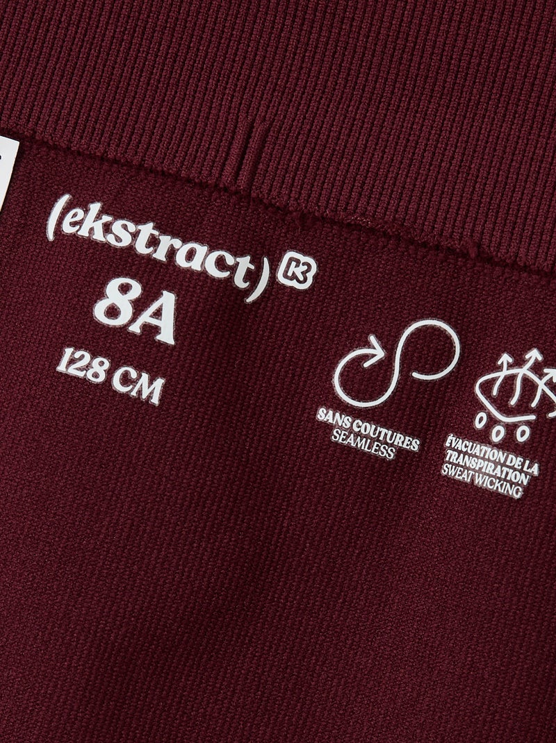 Sportlegging van ribstof - (ekstract) Rood - Kiabi