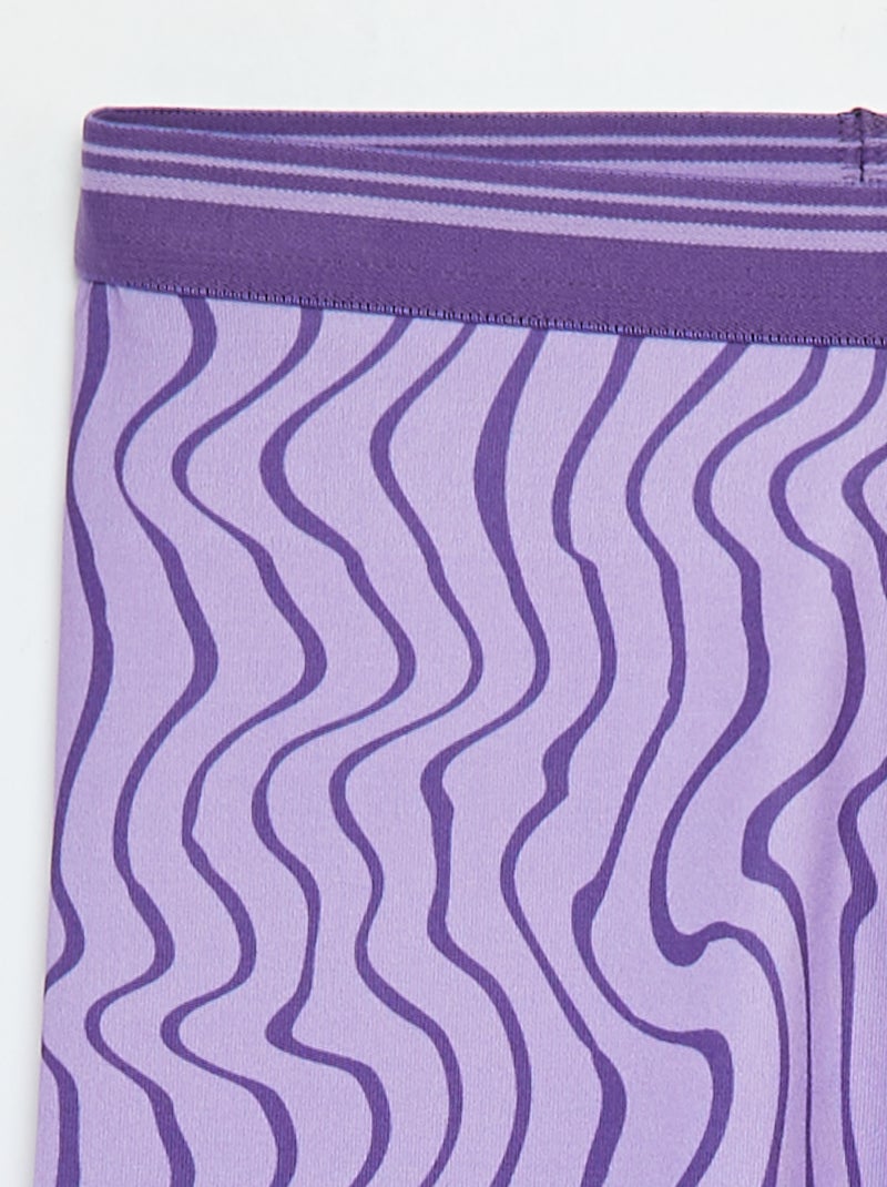 Sportlegging van stretchstof Paars - Kiabi