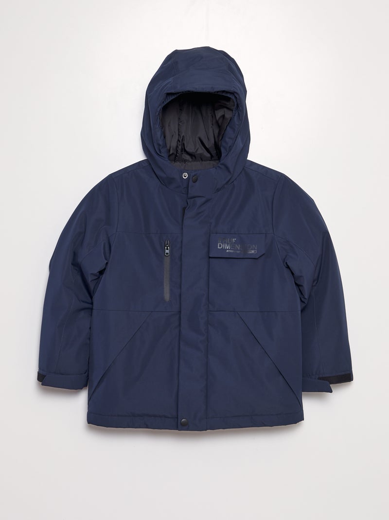 Sportparka met capuchon BLAUW - Kiabi