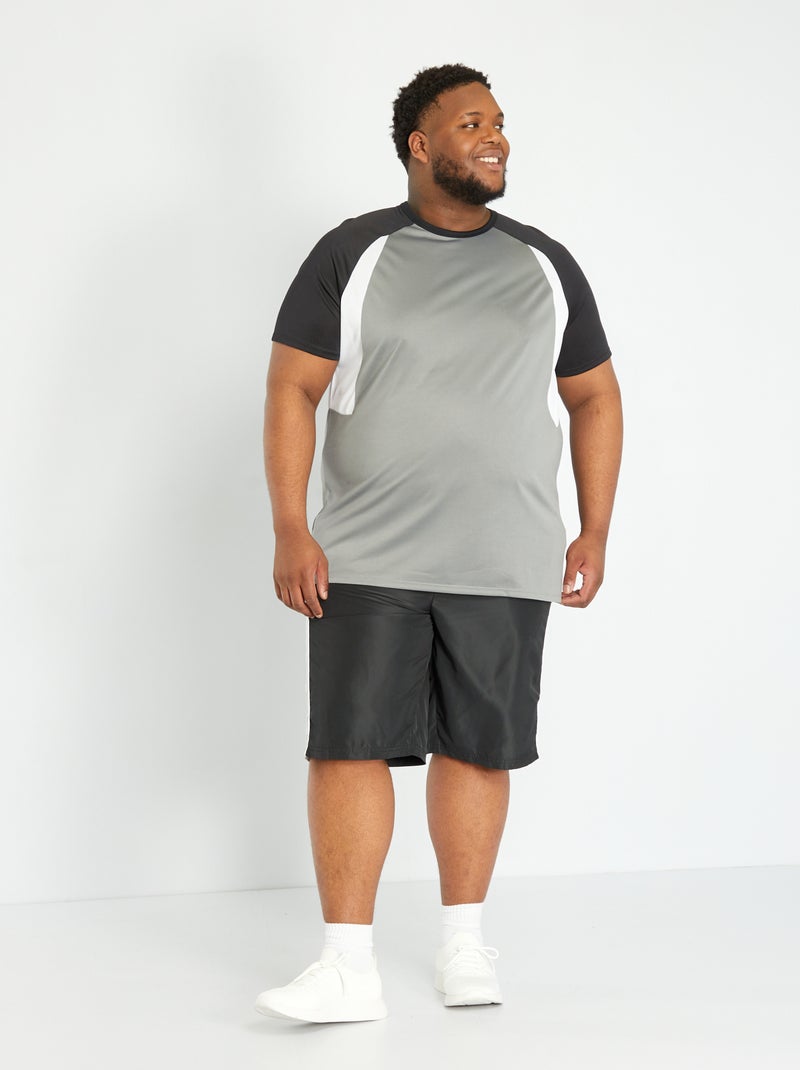 Sportshirt van microvezel GRIJS - Kiabi