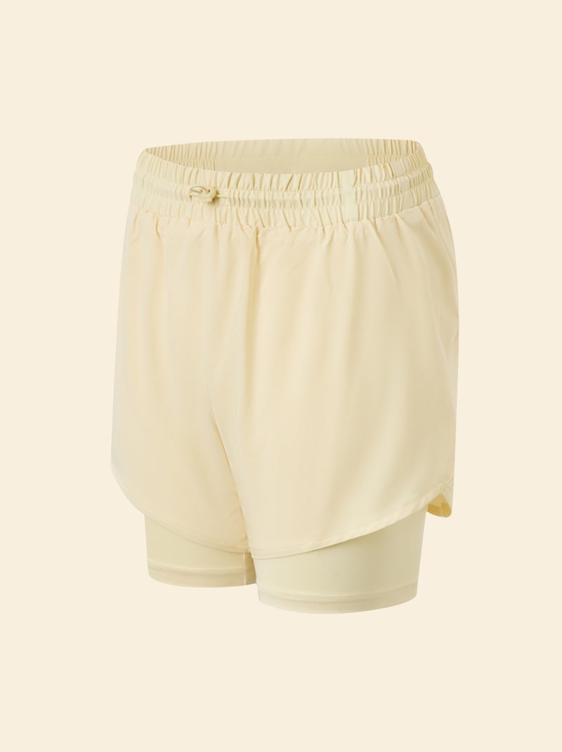 Sportshort 2-in-1 model - (ekstract) Geel - Kiabi