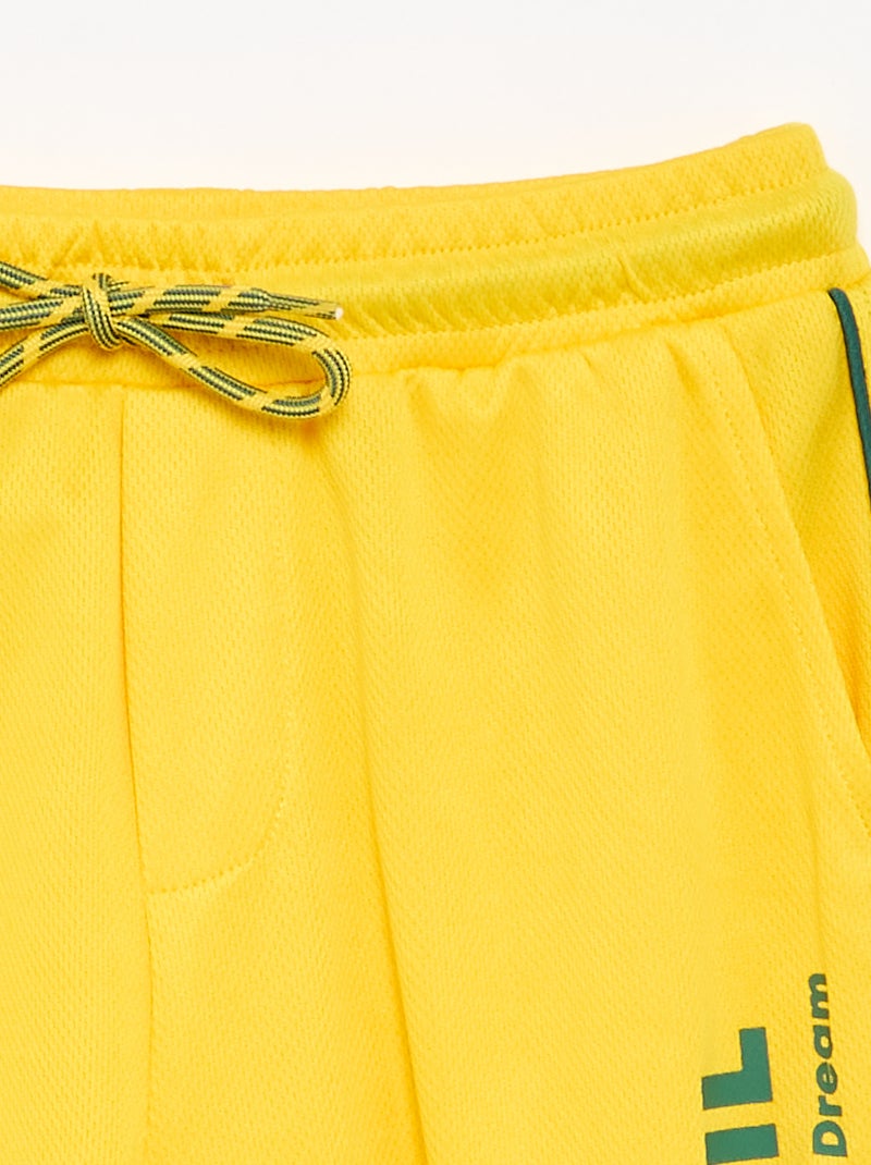 Sportshort Brazilië Geel - Kiabi