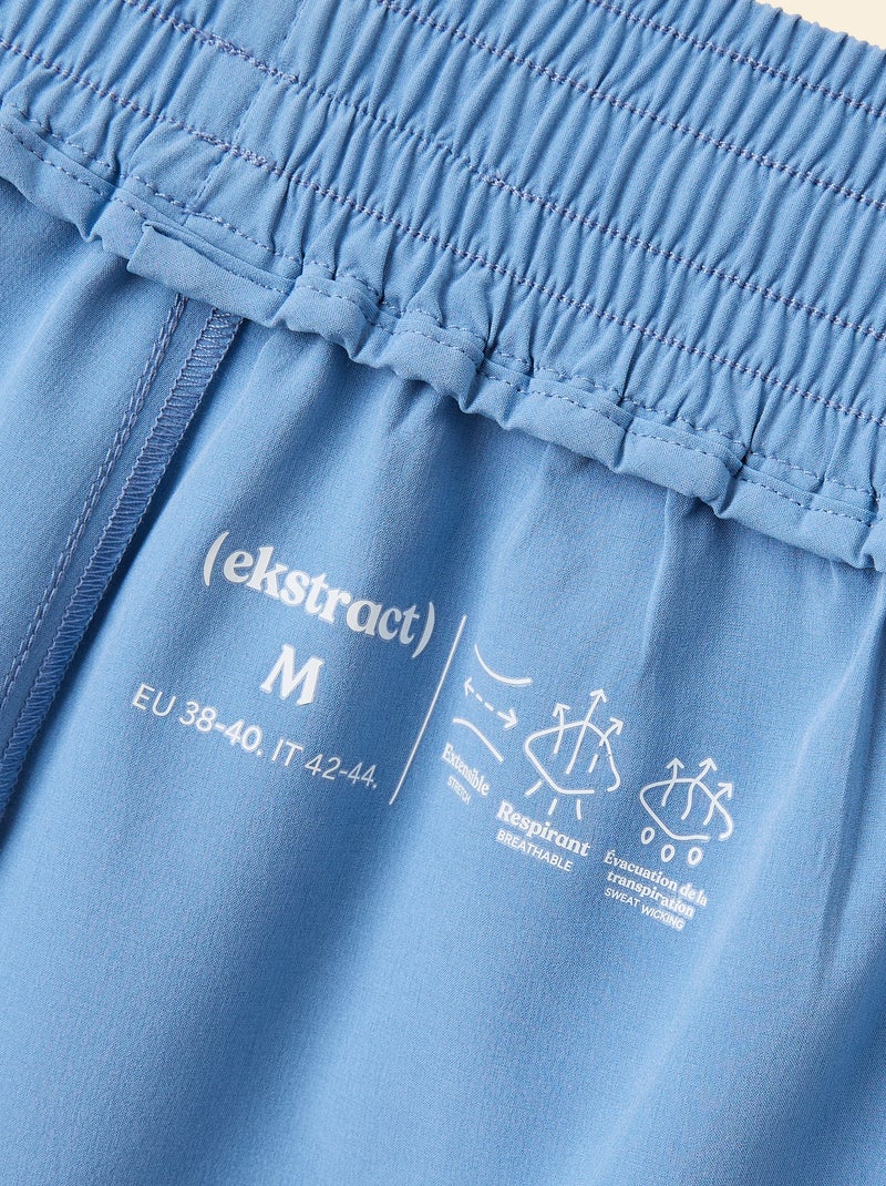 Sportshort met colourblock - (ekstract) Blauw - Kiabi