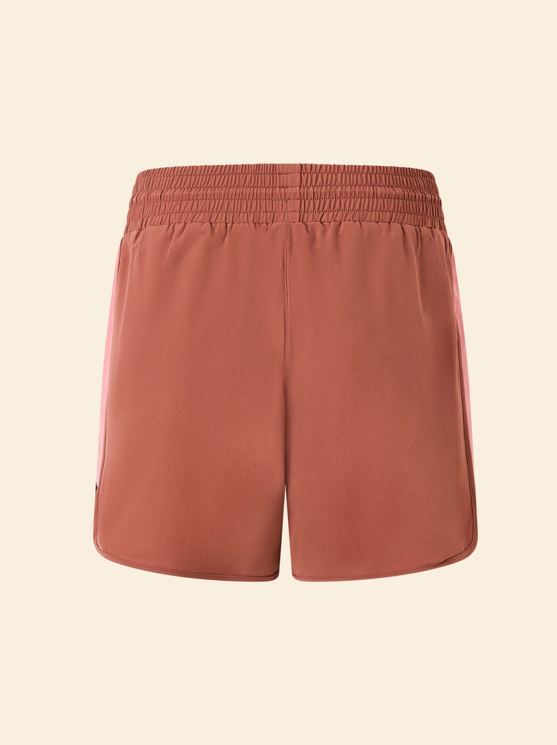 Sportshort met colourblock - (ekstract) Bruin - Kiabi