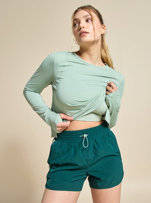 Sportshort met colourblock - (ekstract) - Kiabi