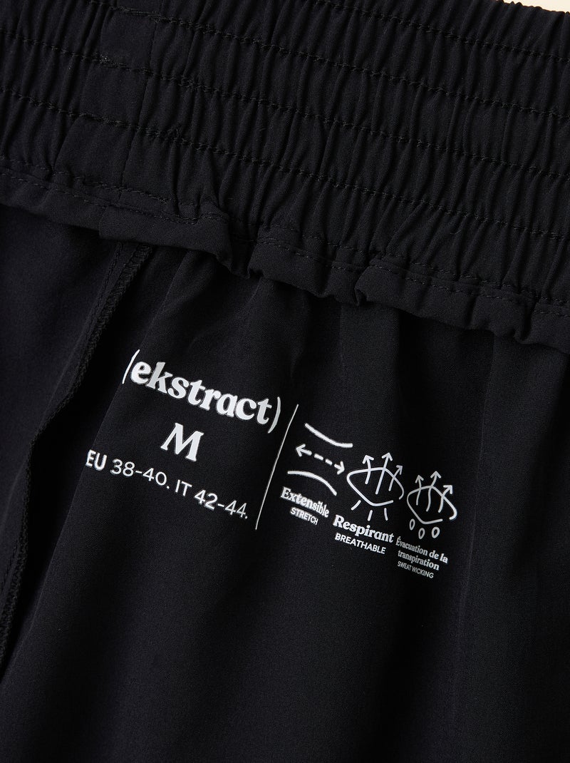 Sportshort met colourblock - (ekstract) Zwart - Kiabi