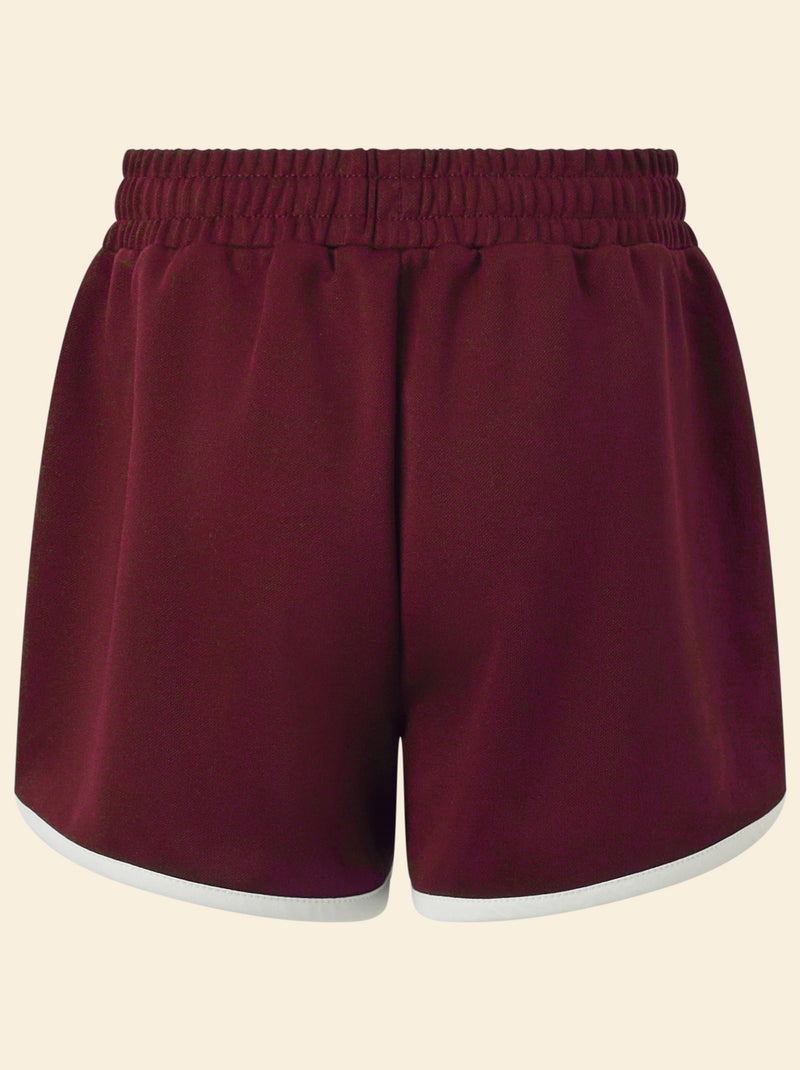 Sportshort met contrasterende banden - (ekstract) Rood - Kiabi