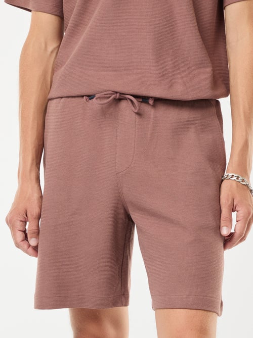 Sportshort met zakken en fantasiepatroontje - Kiabi