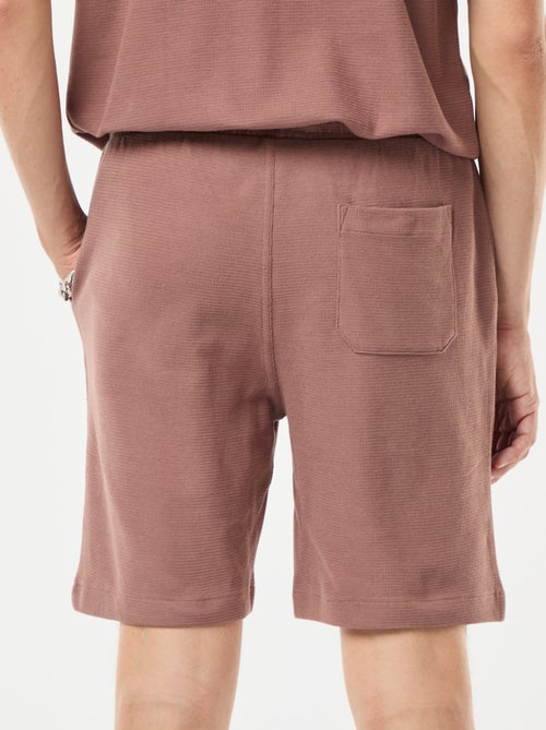 Sportshort met zakken en fantasiepatroontje - Kiabi