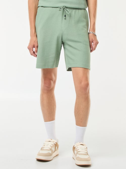 Sportshort met zakken en fantasiepatroontje - Kiabi