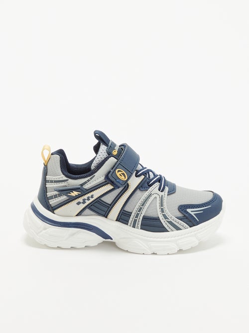Sportsneakers met klittenbandsluiting en elastische veters - Kiabi