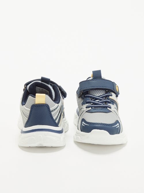 Sportsneakers met klittenbandsluiting en elastische veters - Kiabi
