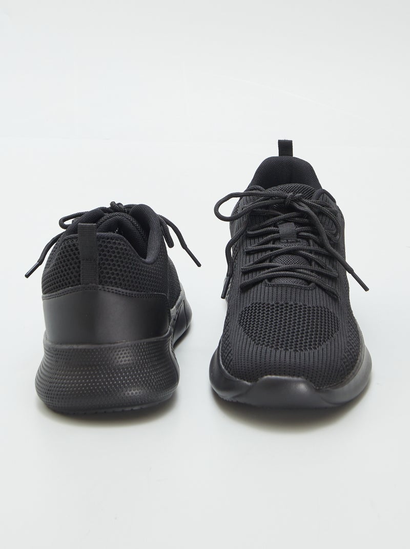 Sportsneakers van mesh ZWART - Kiabi