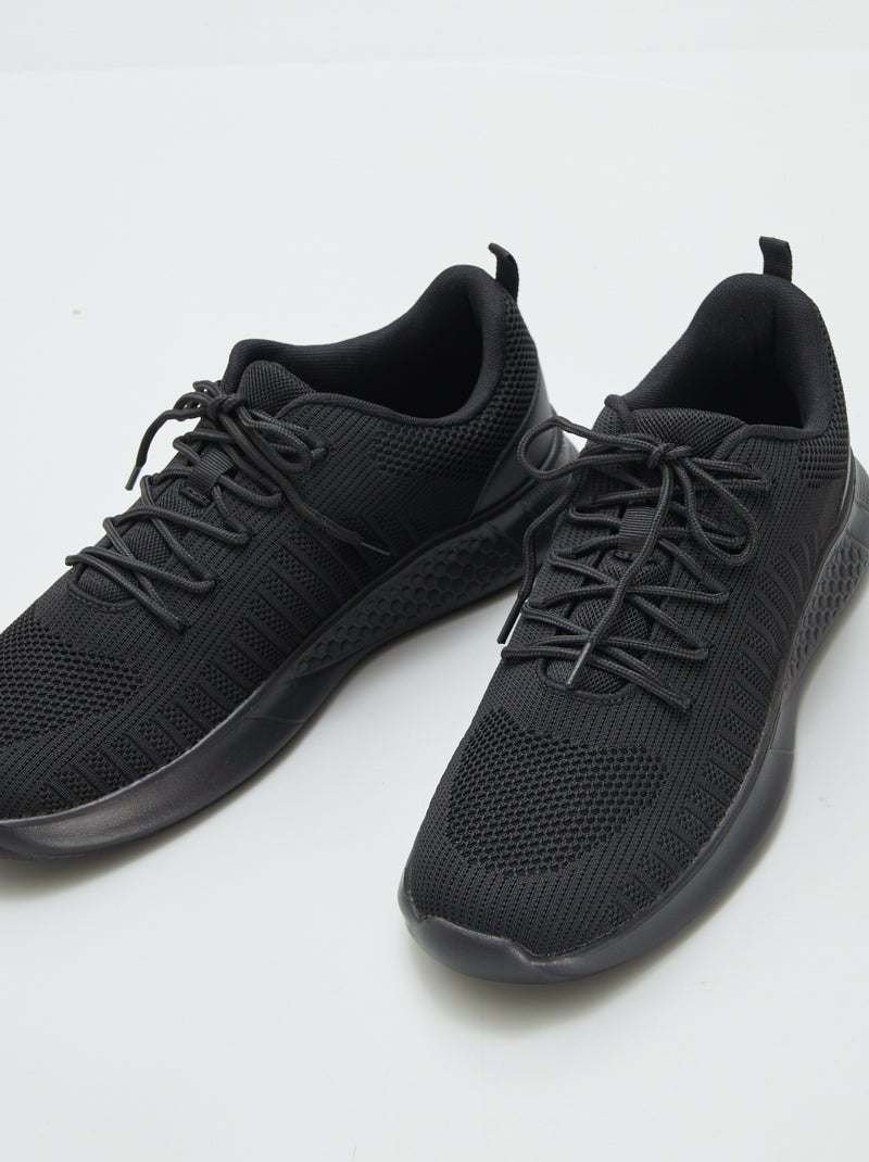 Sportsneakers van mesh ZWART - Kiabi