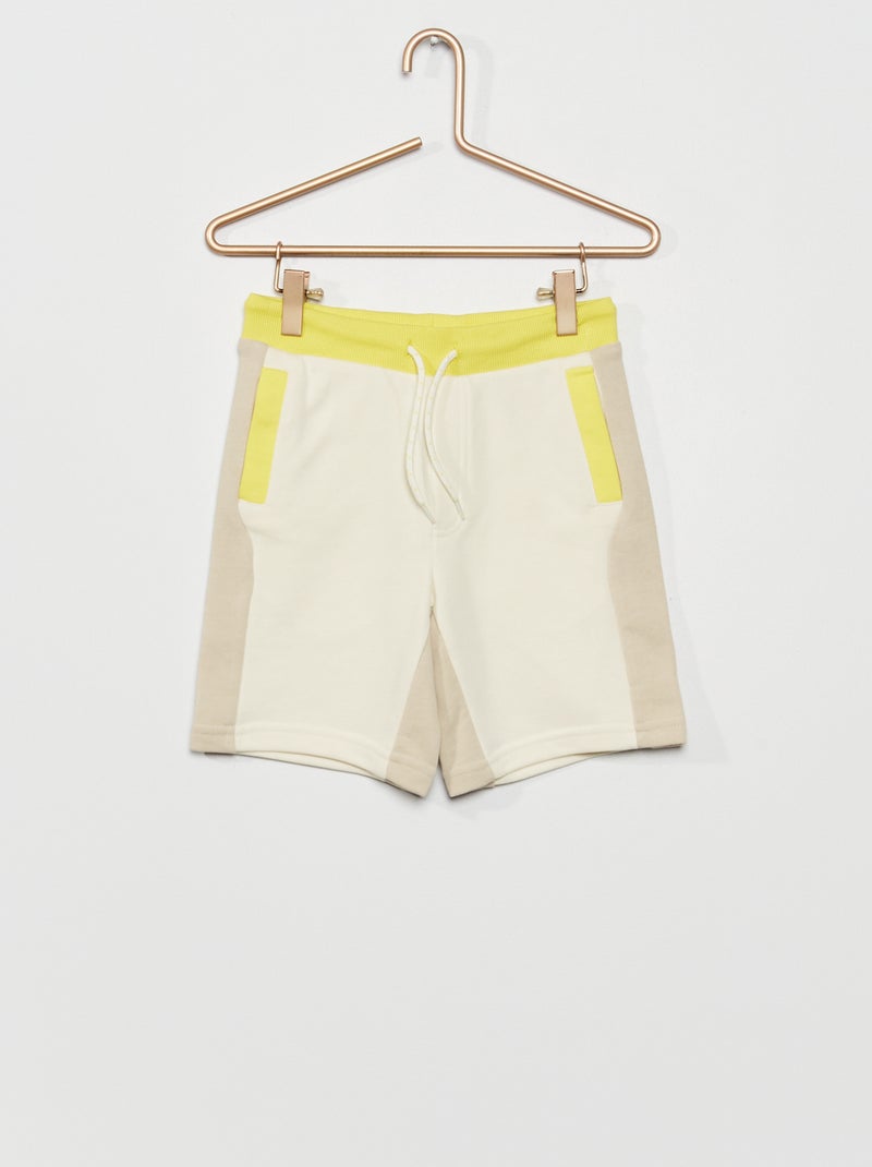 Sportswear short van joggingstof WIT - Kiabi