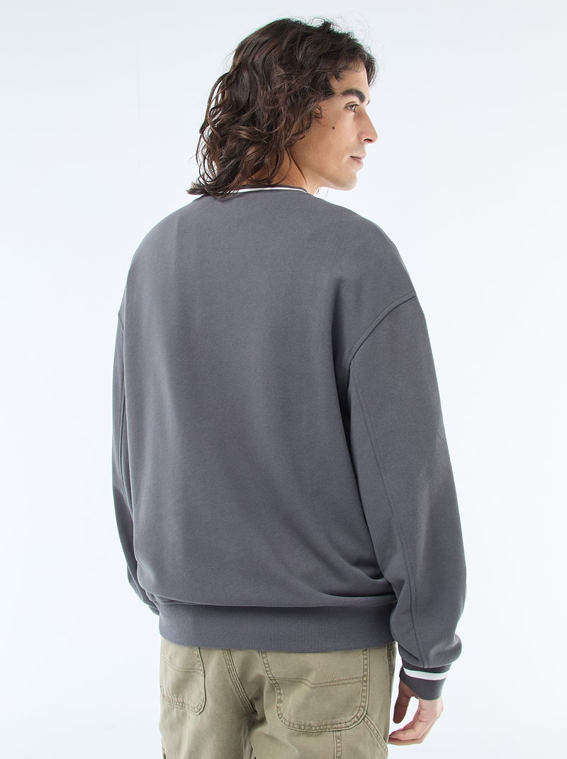 Sportswear sweater van french terry Grijs - Kiabi