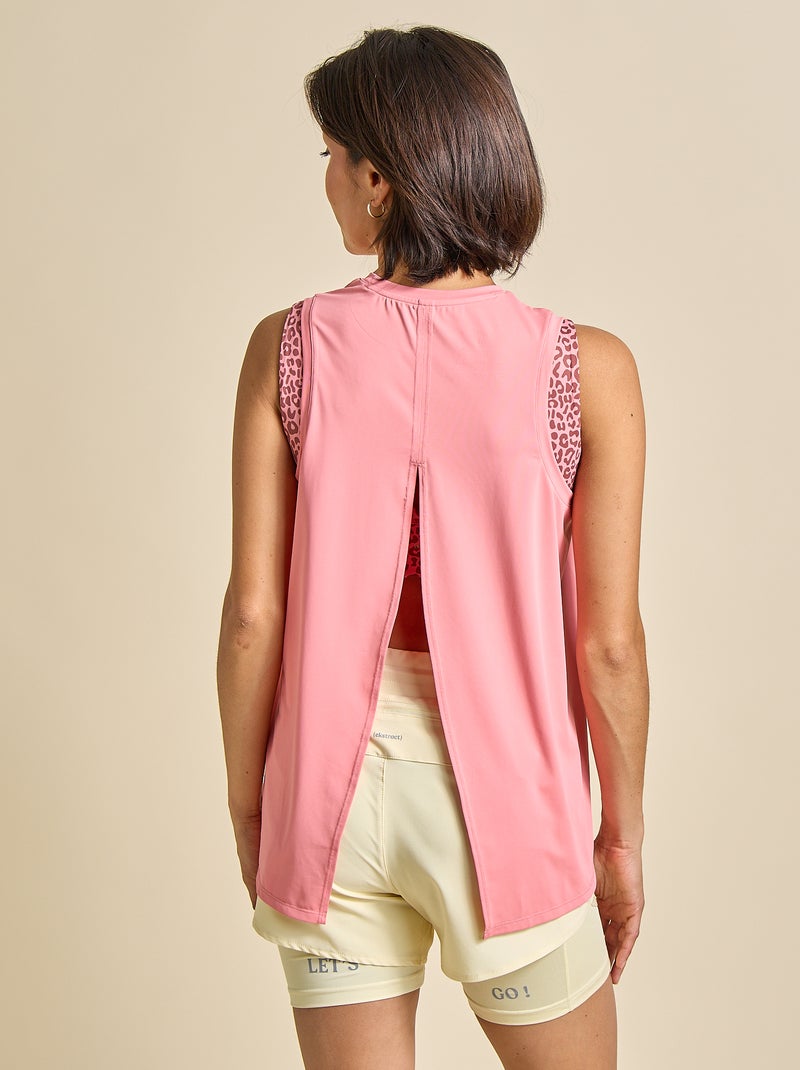 Sporttop met ingewerkte cups - (ekstract) Rose - Kiabi
