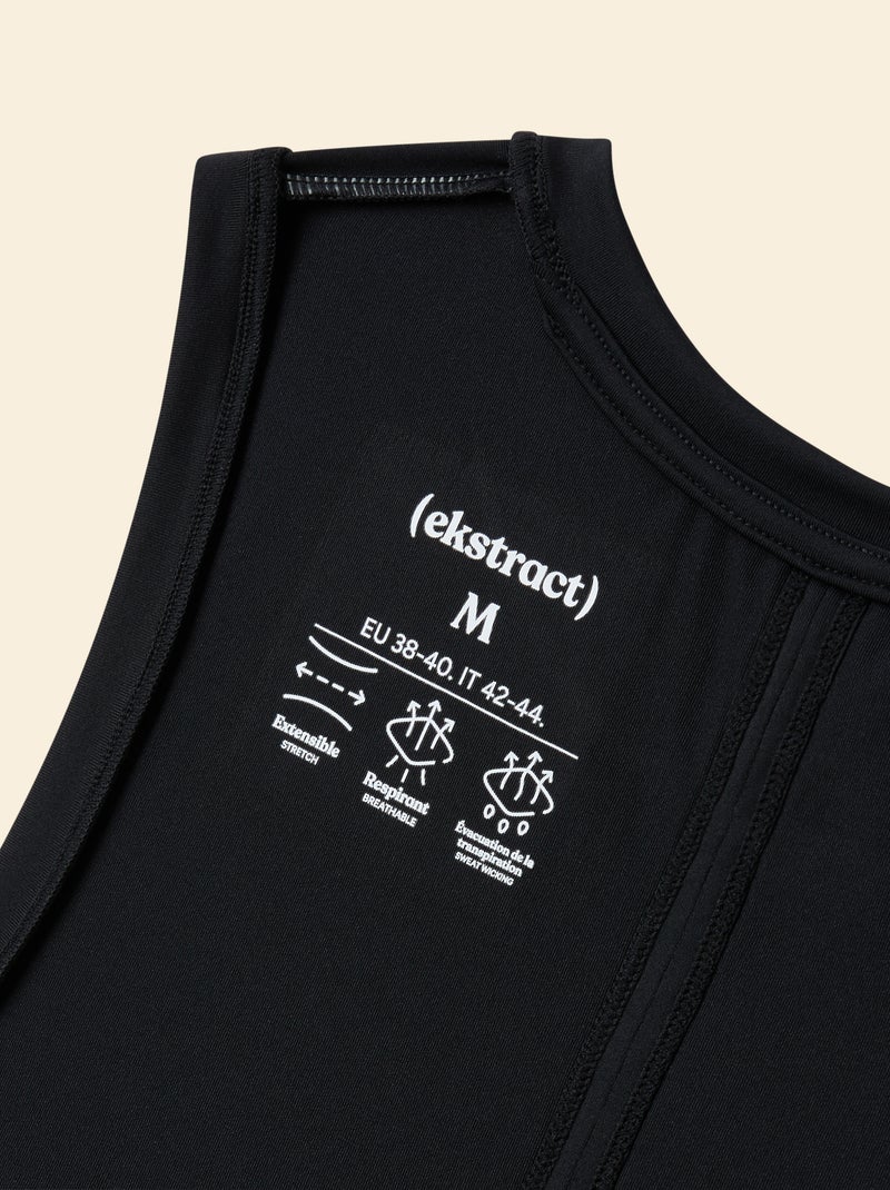 Sporttop met ingewerkte cups - (ekstract) Zwart - Kiabi