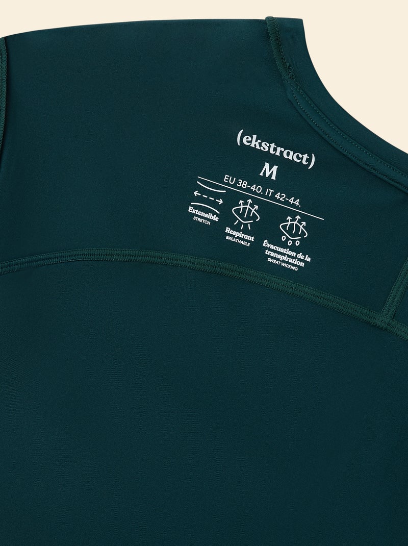 Sporttop met mesh aan de zijkanten - (ekstract) Groen - Kiabi
