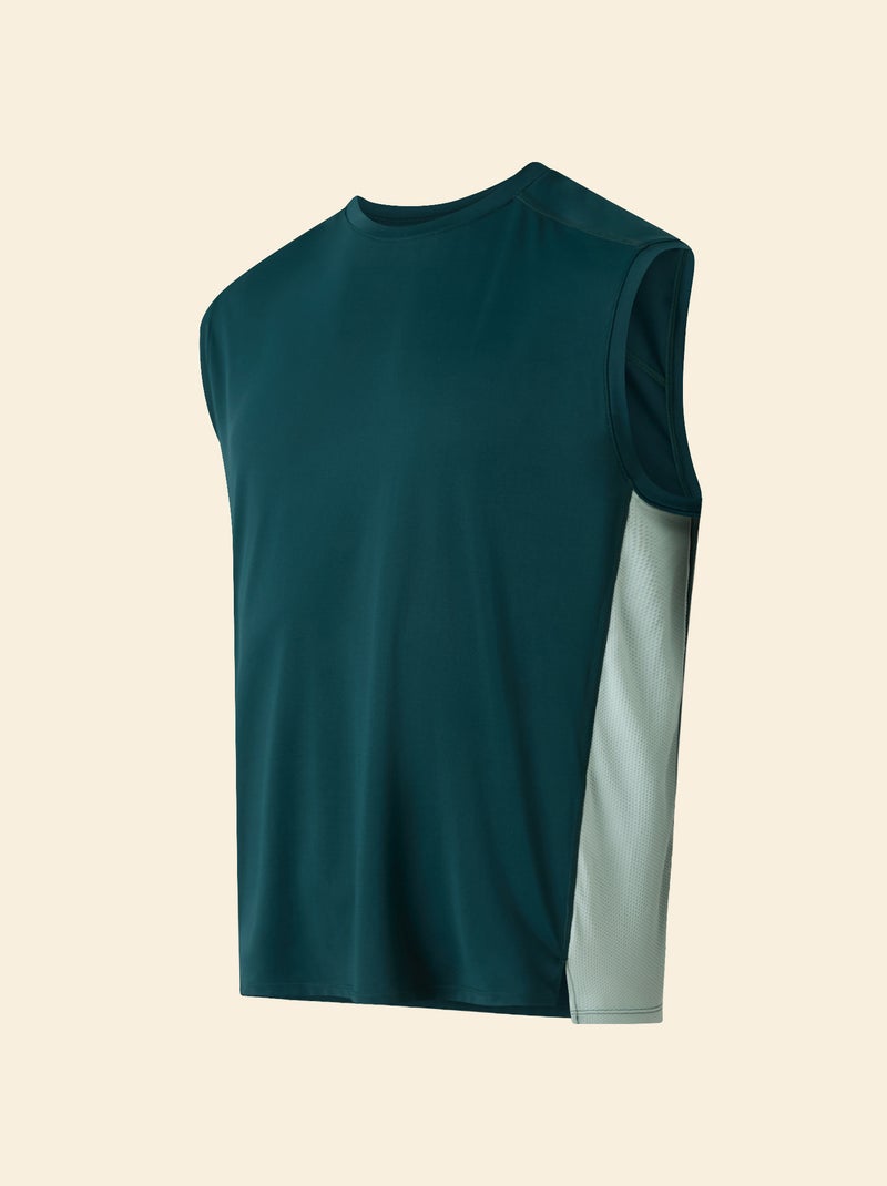Sporttop met mesh aan de zijkanten - (ekstract) Groen - Kiabi