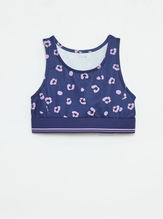 Sporttop van stretchstof