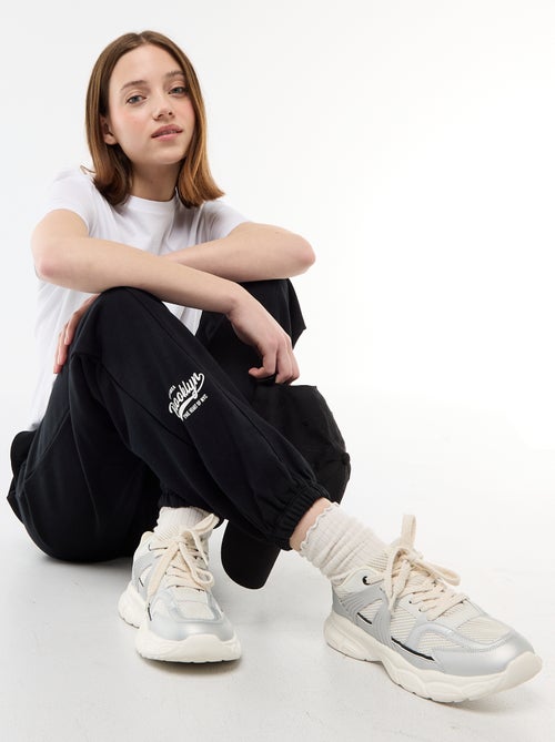 Sporttraining barrel fit van effen katoen - Kiabi