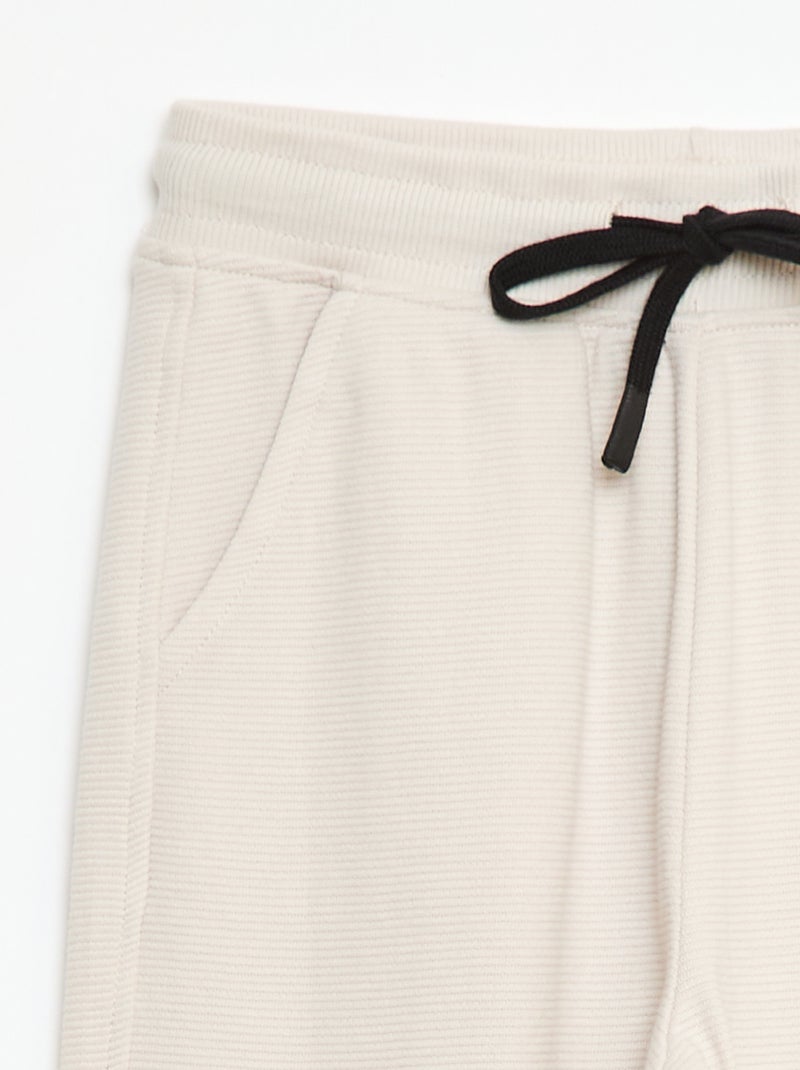 Sporttraining in effen, lichte joggingstof Wit - Kiabi