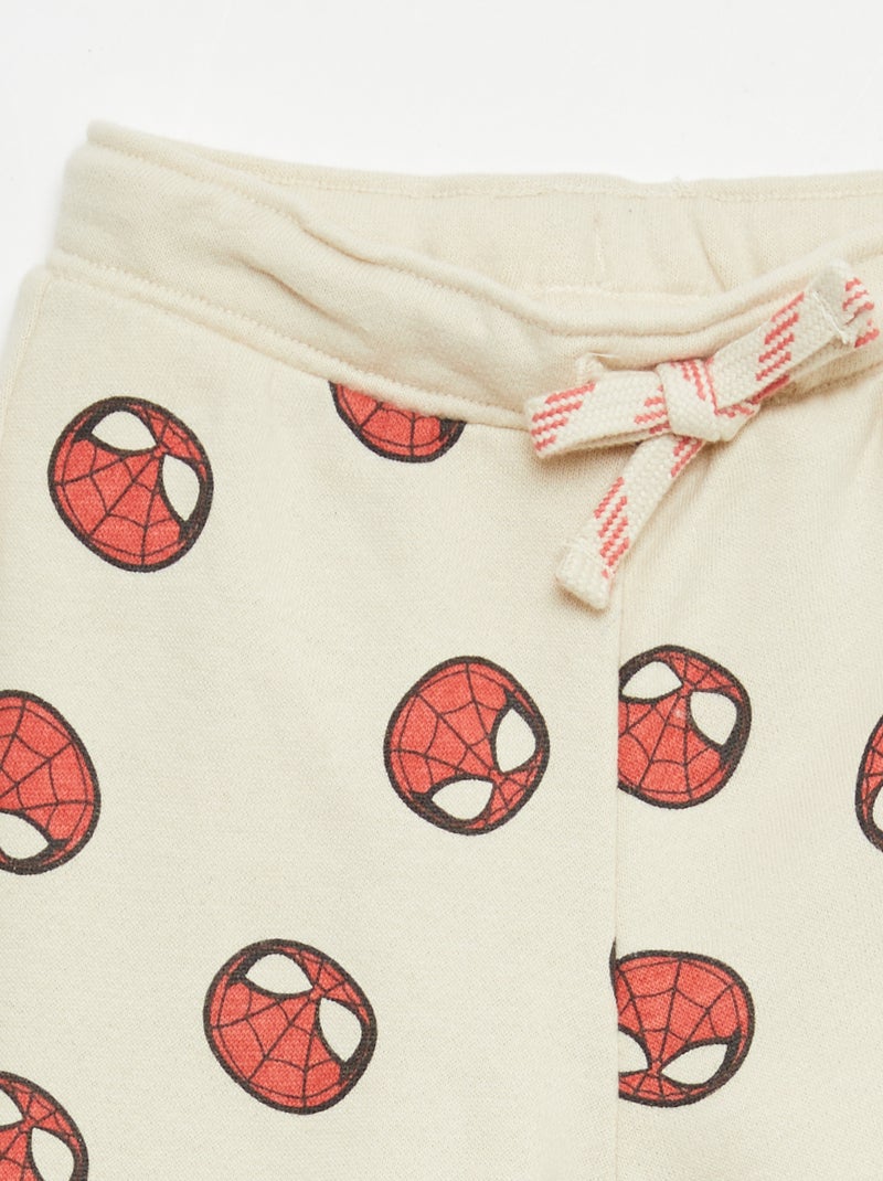 Sporttraining 'Marvel' 'Spiderman' van ongeborstelde joggingstof Biege - Kiabi