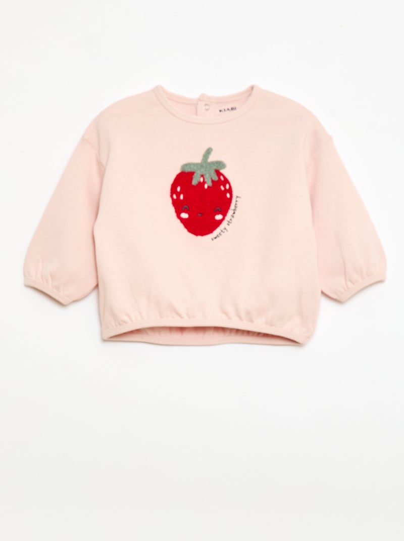 Sporttraining set met sweater en broek Rose - Kiabi