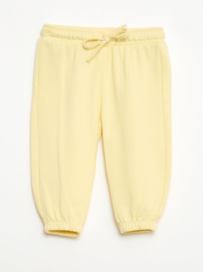 Sporttraining set van sweater + broek Geel - Kiabi