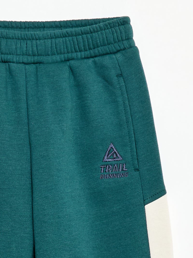 Sporttraining van color block-sweatstof Groen - Kiabi